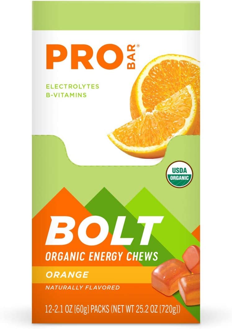 PROBAR BOLT Organic Energy Chews Orange, Pack of 12