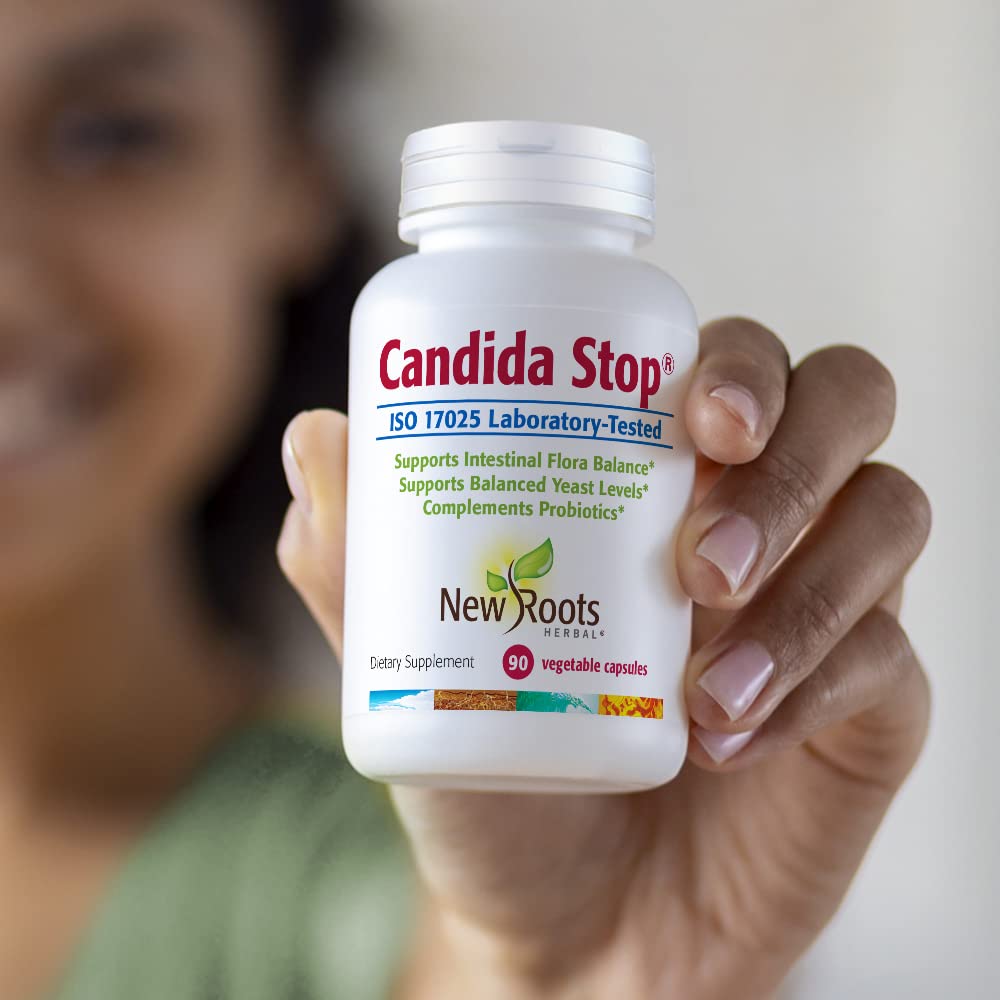 NEW ROOTS HERBAL Candida Stop Detox Cleanse Supplement with Oregano, Echinacea, Botanical Herbal Formula for Men and Women, 180 Capsules