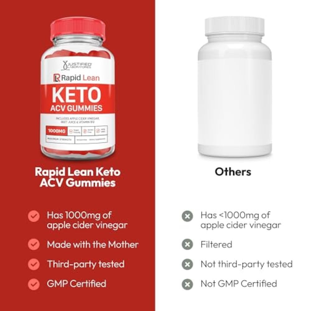 Justified Laboratories Rapid Lean Keto ACV Gummies (1000 mg) 300 Gummies