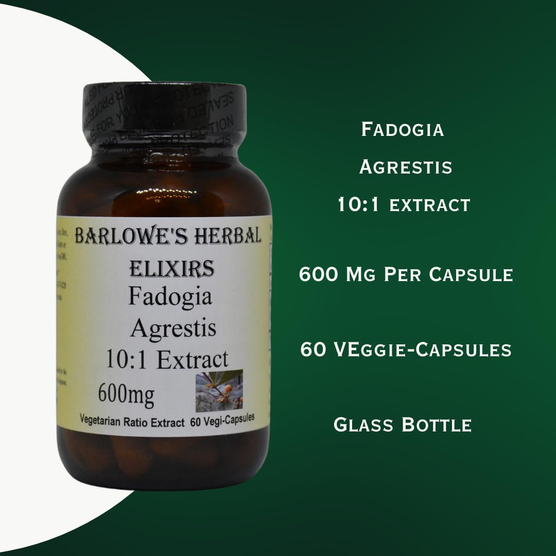 Barlowe's Herbal Elixirs Fadogia Agrestis Extract Veggie Capsule, 60 Count
