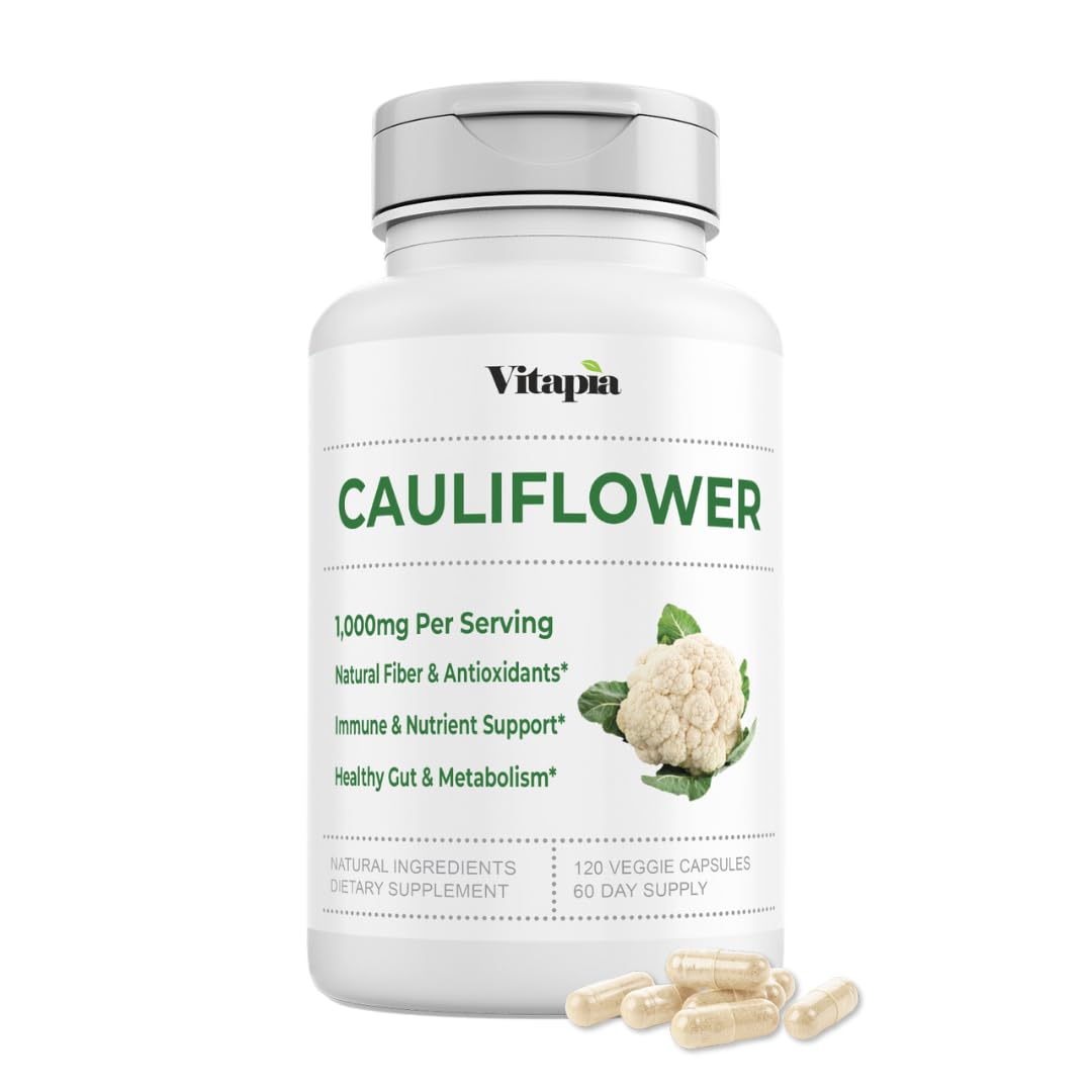 Vitapia Organic Cauliflower Superfood Veggies Powder Supplement 120 Capsules