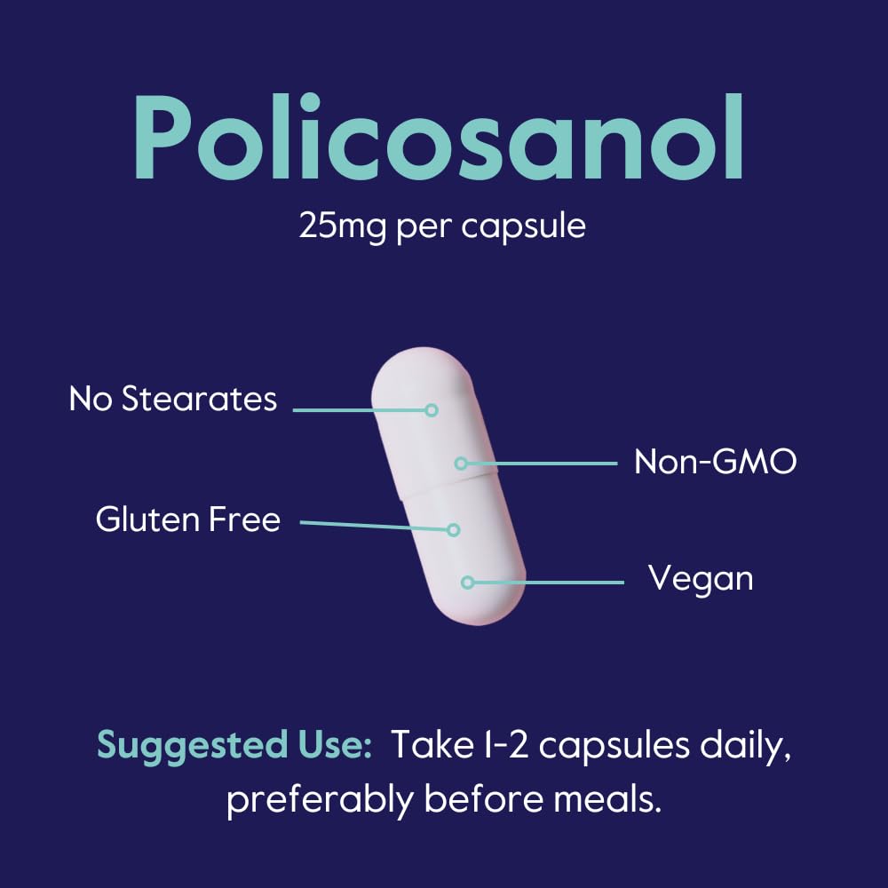 BESTVITE Policosanol 25mg Capsule 180 Count