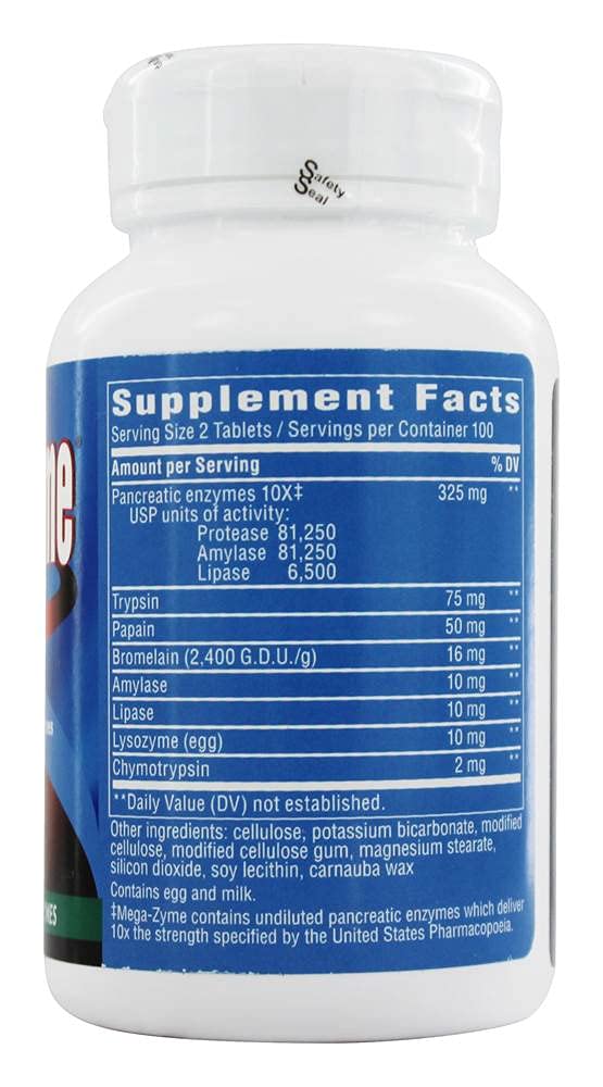Enzymatic Therapy Mega-Zyme 200 Tablets