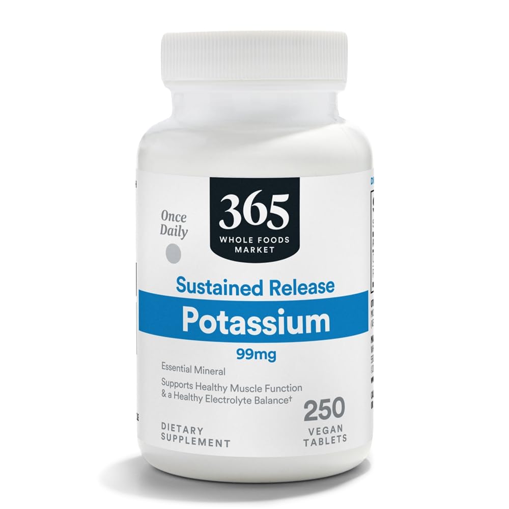 365 by Whole Foods Market Sustained Release Potassium 99mg, 250 Tablets