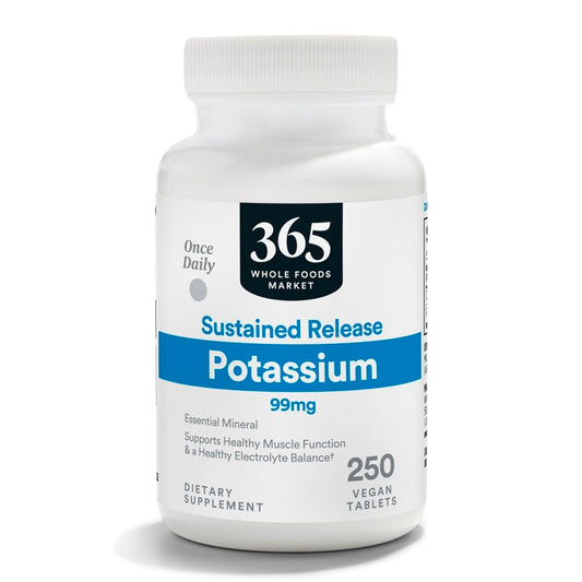 365 by Whole Foods Market Sustained Release Potassium 99mg, 250 Tablets