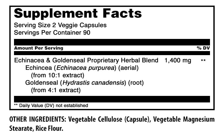 Amazing Nutrition Echinacea 1300 Mg Supplement Capsules, 180 Count