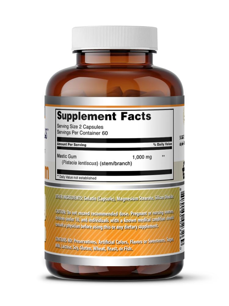 Amazing Nutrition Mastic Gum Supplement 1000 mg Per Serving 120 Capsules