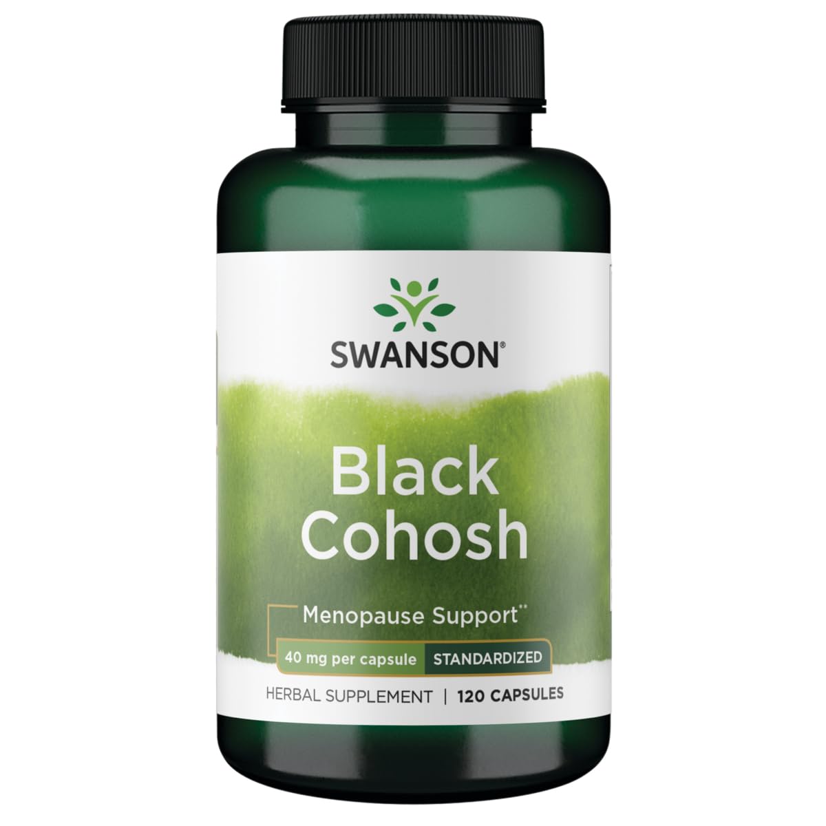 Swanson Black Cohosh (Standardized) 20 mg Capsules, 120 Count