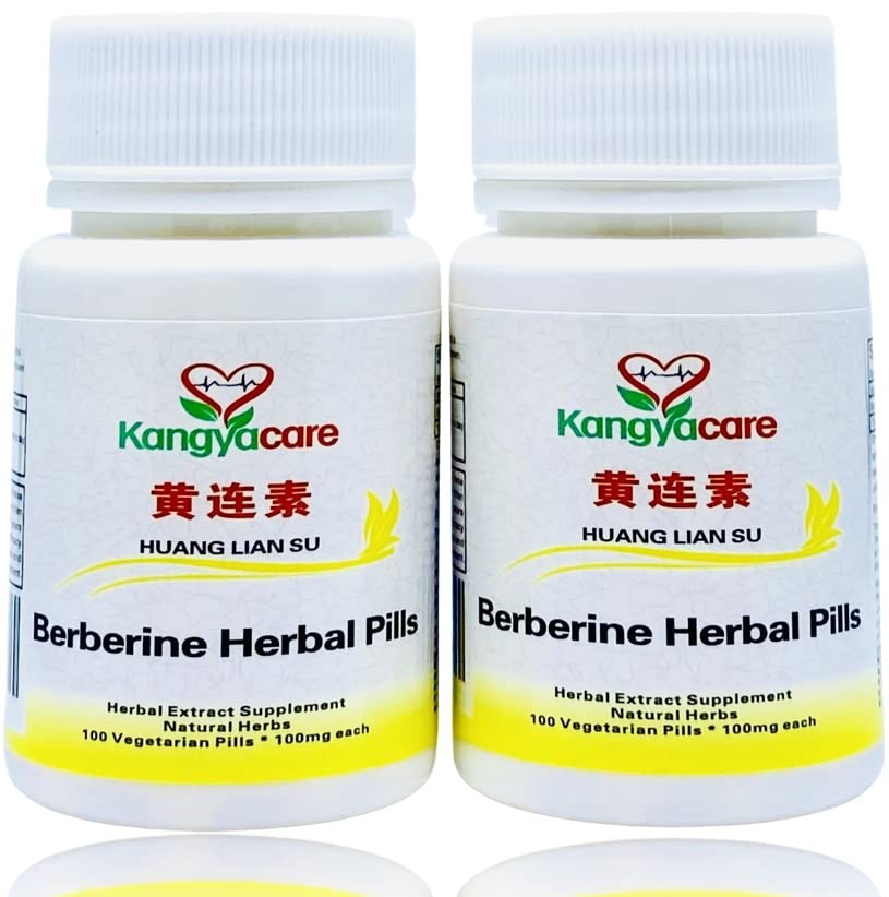 Kangyacare Berberine Herbal Tablets - Huang Lian Su (黄连素) - Berberine Extract - Supports Gut & Cardiovascular Health 200 Tablets