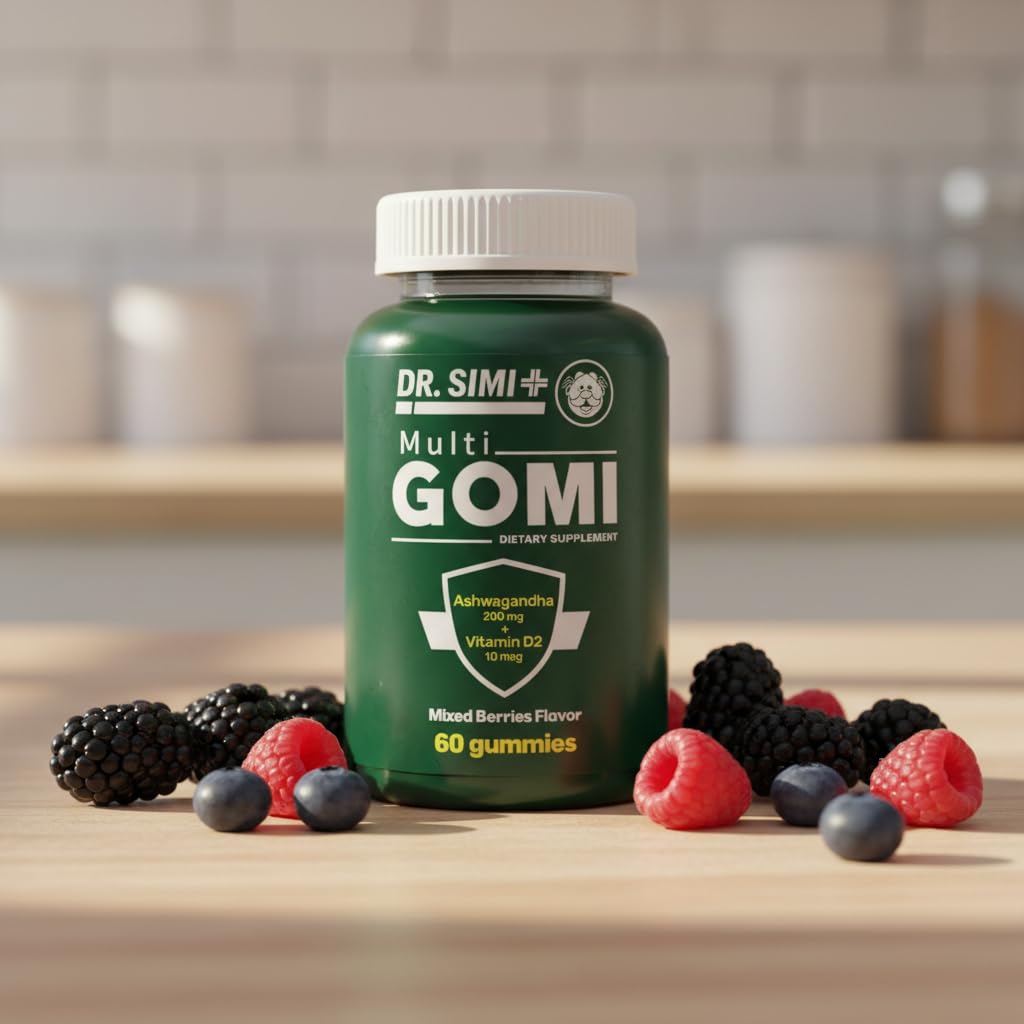 MULTI GOMI Dr. Simi Ashwagandha + Vitamin D2 Gummies 60 Count