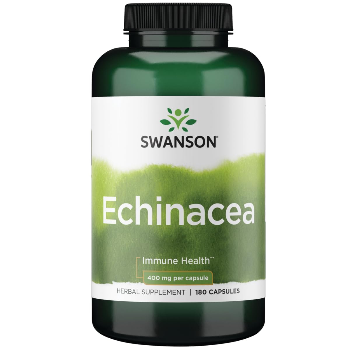 Swanson Echinacea 400 mg VEGAN CAPSULES 180 Count