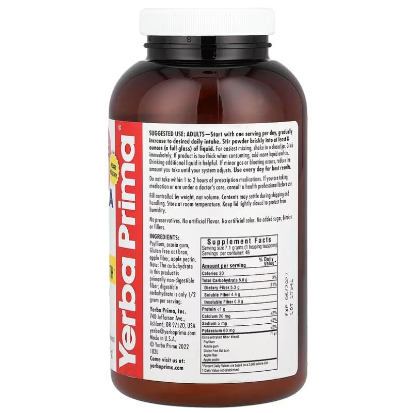 Yerba Prima Soluble Fiber Powder 2 Pack