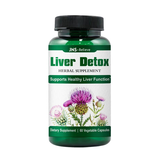 JNS-Believe Liver Detox Herbal Supplement Capsules, Milk Thistle, Dandelion & Artichoke Formula with Enzymes, 16 Count