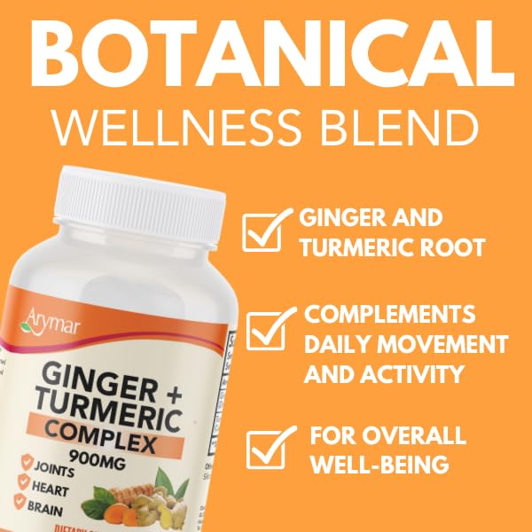 Arymar Ginger Turmeric Supplement Capsule 60 Capsules