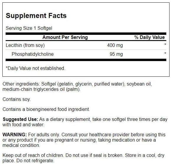Swanson Supreme Lecithin with Phosphatidylcholine Softgel 300