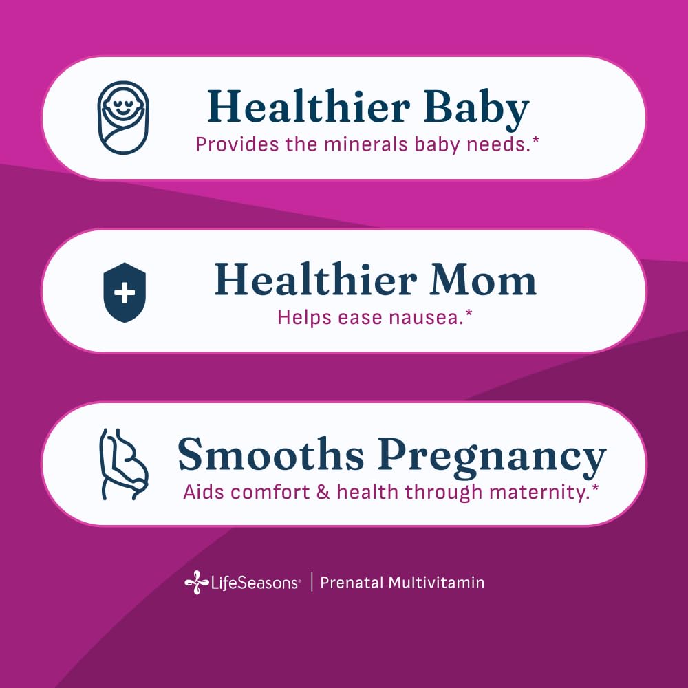 LifeSeasons Prenatal Multivitamin with DHA Omega-3 Capsules, 120 Count