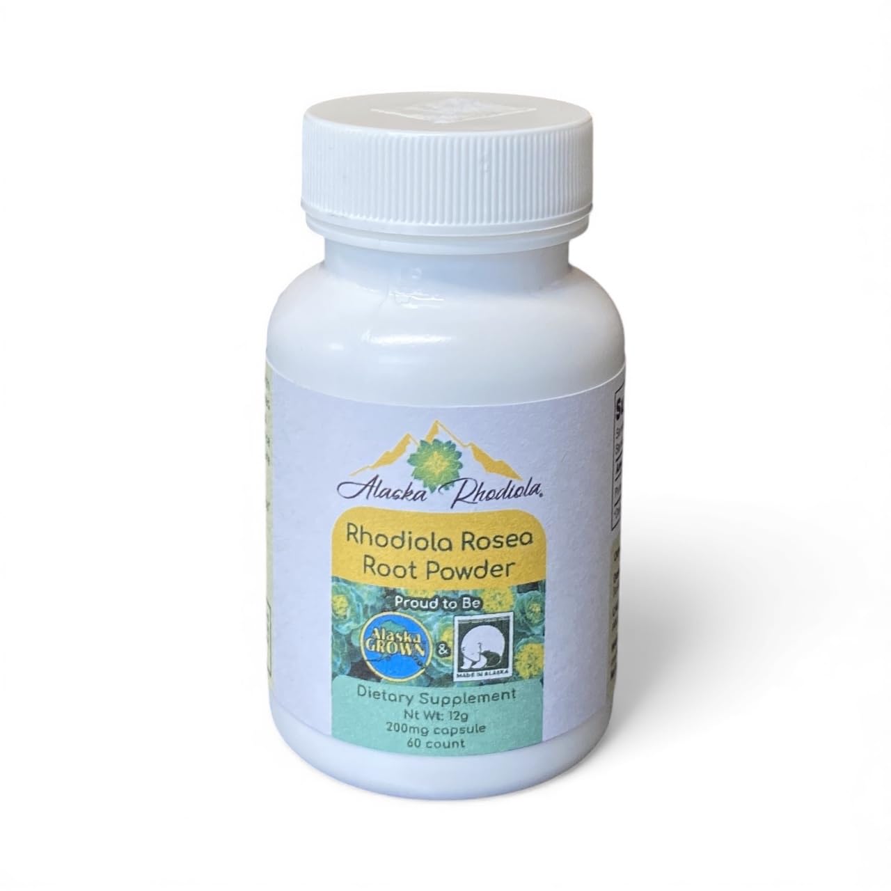 Alaska Rhodiola Rhodiola Root Powder Capsules 200mg, 60 Capsules