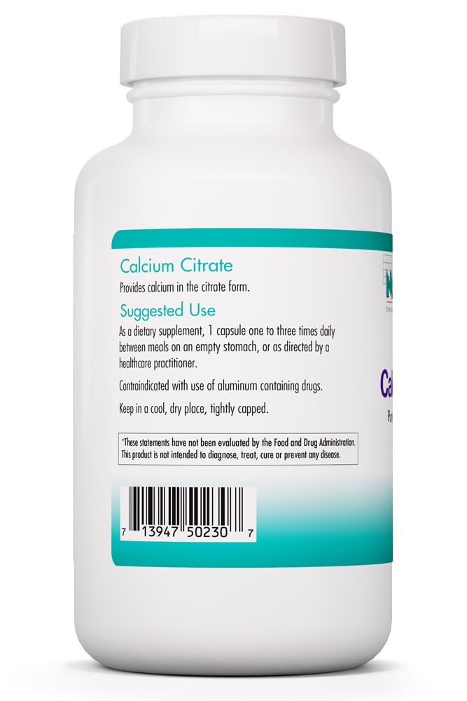 Allergy Research Group NutriCology Calcium Citrate 150 mg Capsules, 180 Count