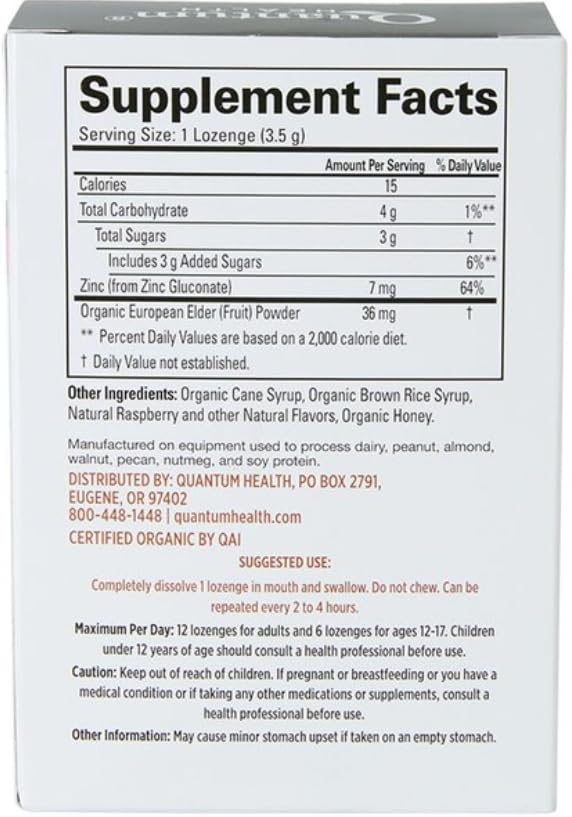 Quantum TheraZinc Zinc Lozenges, 25 Count
