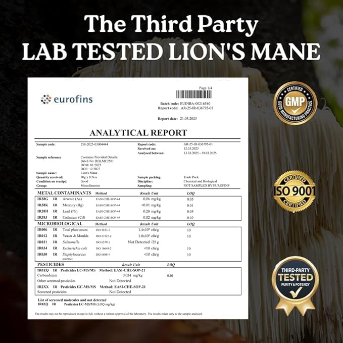 Mars by GHC Lions Mane Capsules 120 Count