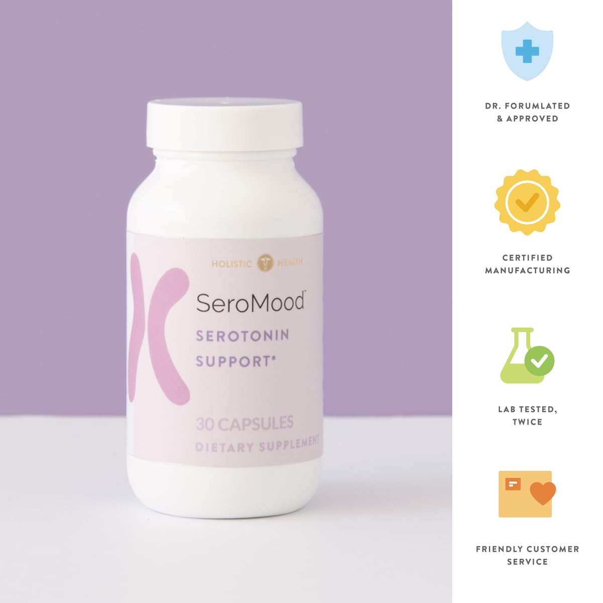 Holistic Health SeroMood Serotonin Support Capsules 30