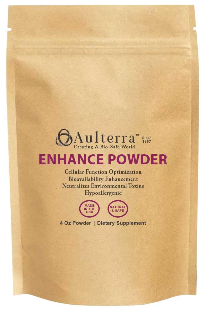 Aulterra Powder Supplement for EMF Neutralization, Enhance Vitality, Balance Meridians, Proprietary Mineral Blend, 16 oz