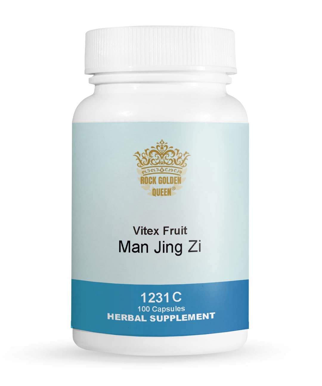 Rock Golden Queen Man Jing Zi, Vitex Fruit (Raw) Capsule, 100 Capsules