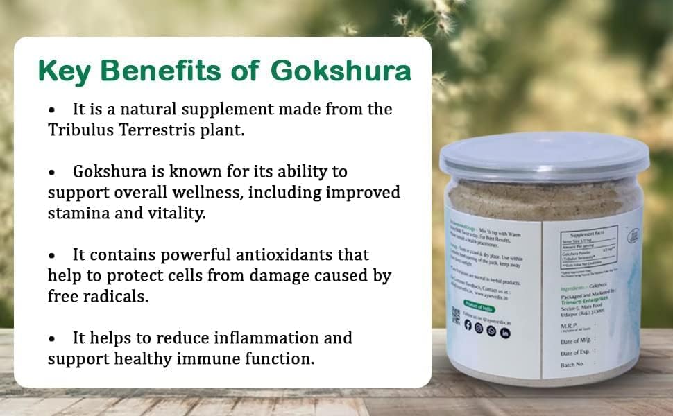 ayurvedix Gokhshura Gokhru Powder 14.1 oz