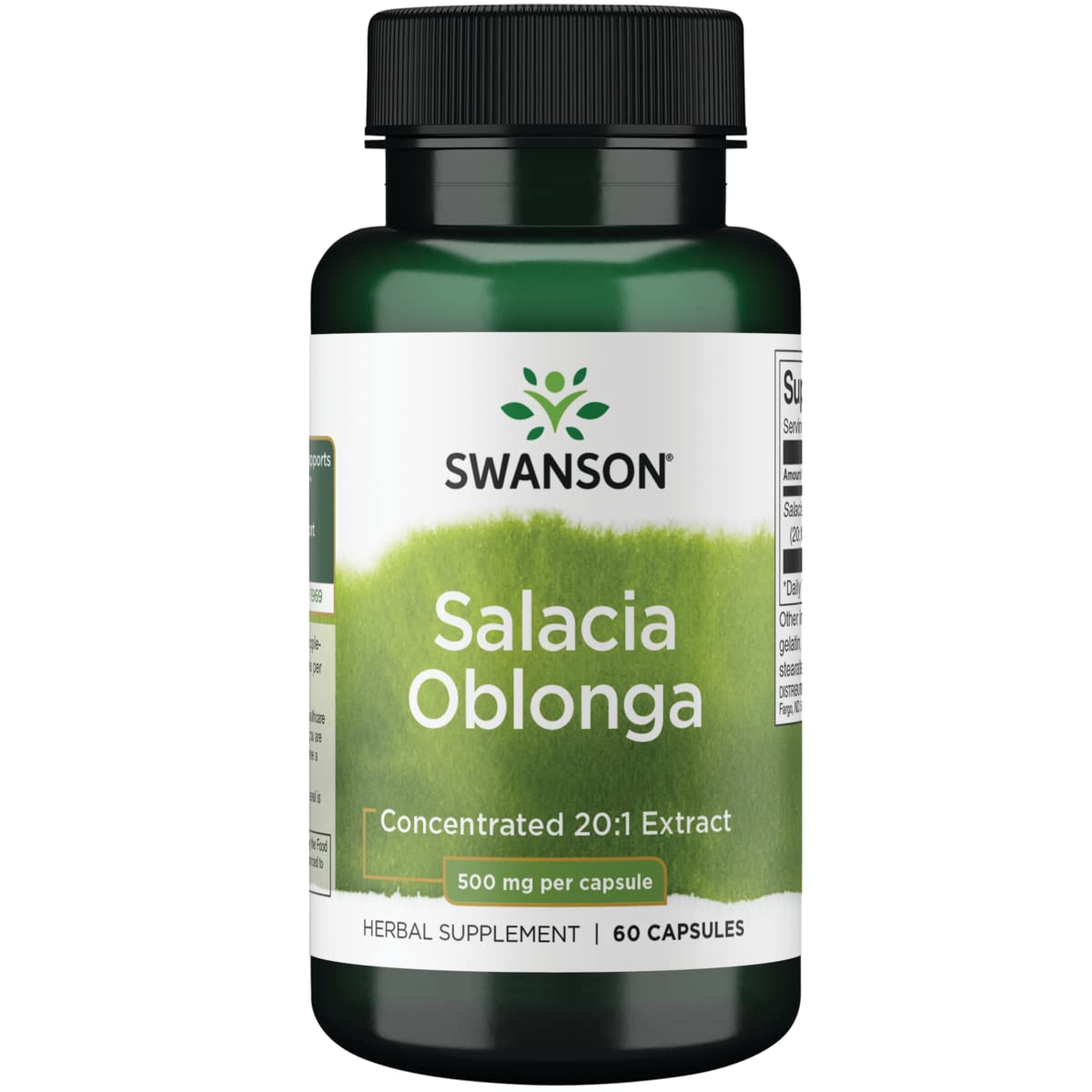 Swanson Herb Salacia Oblonga 20:1 500MG Capsule, 60 Capsules