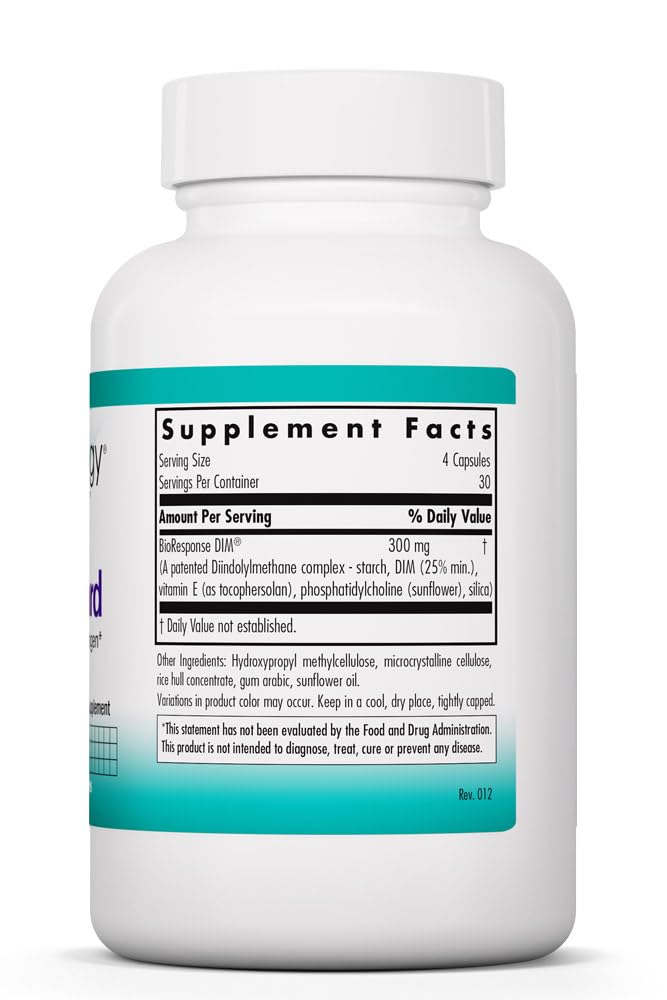 Allergy Research Group Nutricology IndoleGard - BioResponse DIM Diindolylmethane Complex - Estrogen Metabolism Support - Cruciferous Extract, 120 Capsules