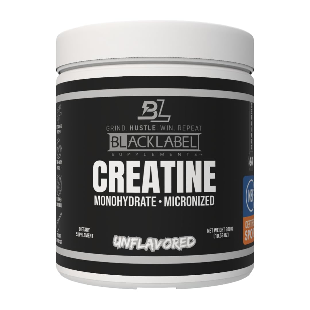 BLACKLABEL Supplements Creatine Monohydrate Powder 10.58 Ounce
