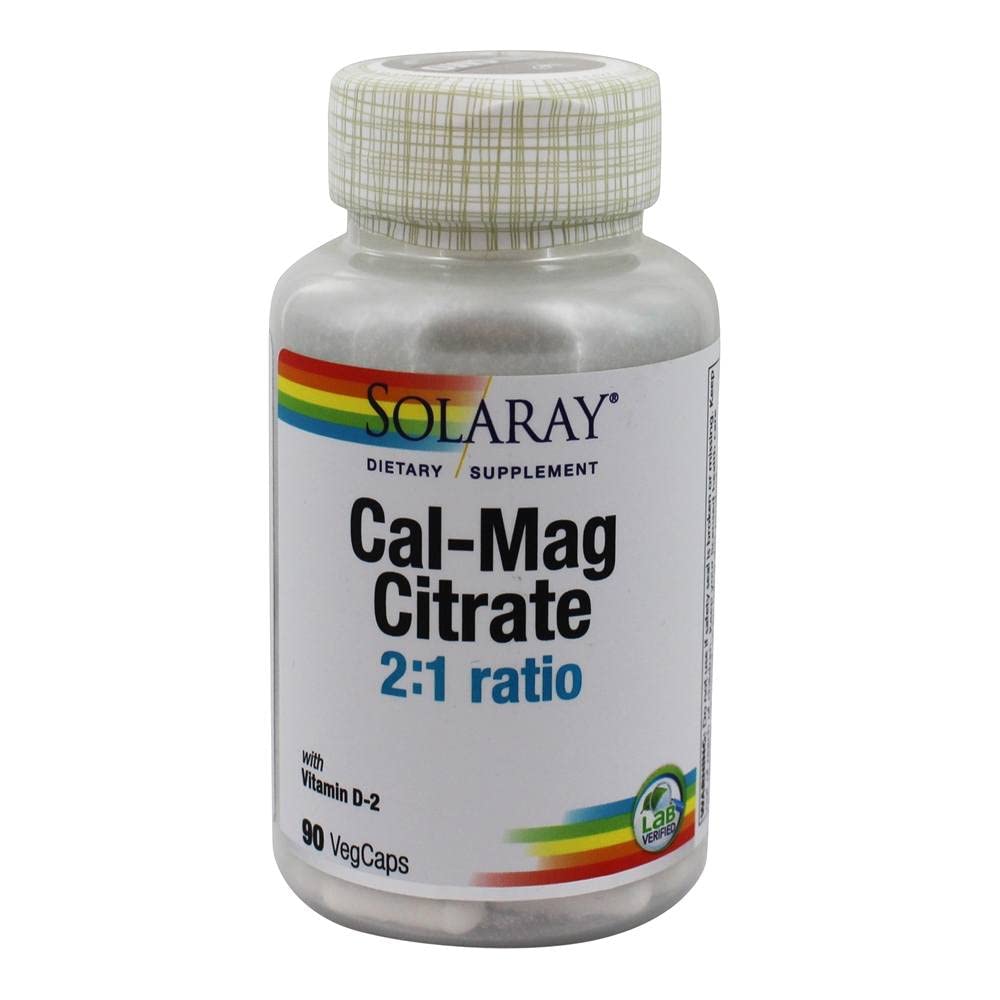Solaray Cal-Mag Citrate w/D 90 Capsules