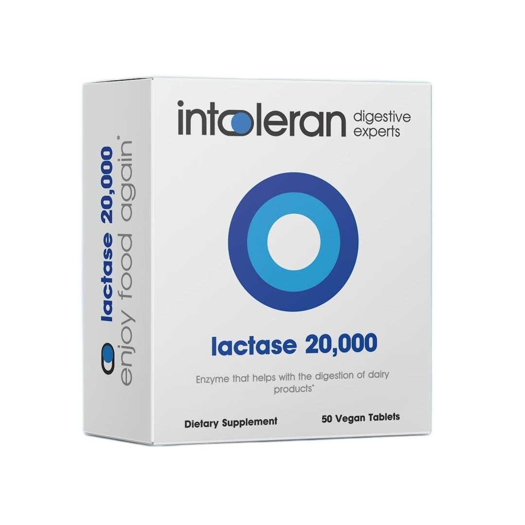 Intoleran Lactase 20,000 Digestive Enzymes, 50 Tablets