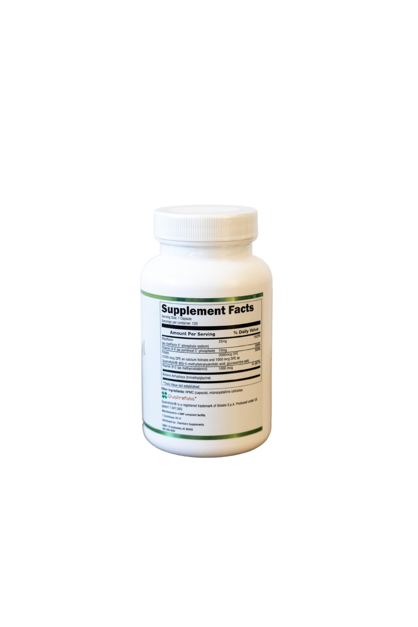 Chambers Supplements Go Methyl Dietary Supplement Capsule, 120 Veggie Caps
