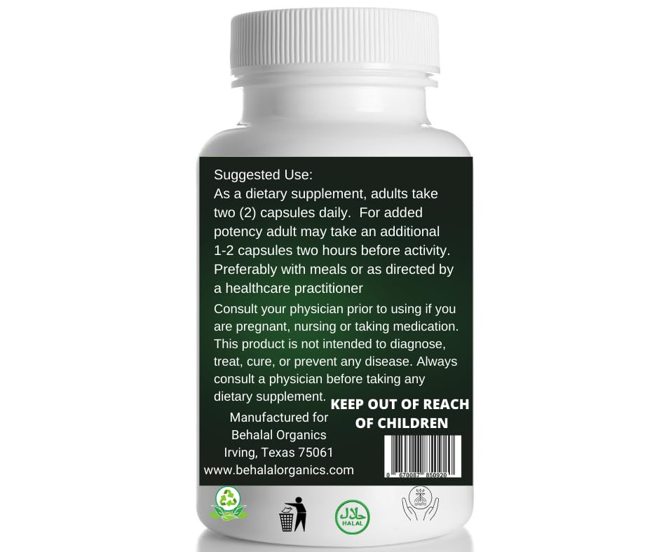Behalal Organics Indian Costus Quick Release Capsule 100 Count