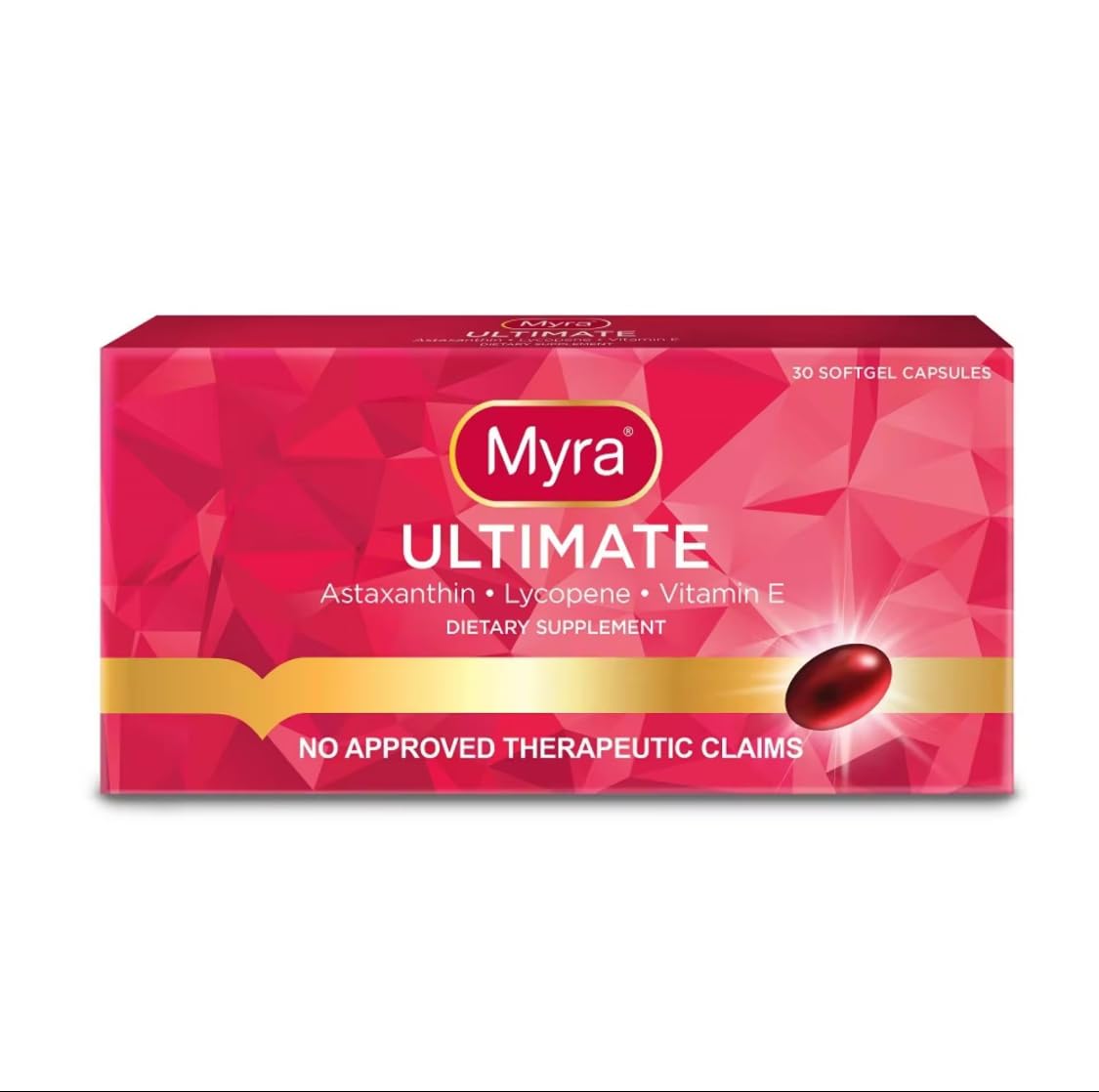 Generic Myra Utimate with Astaxanthin, Lycopene and Vitamin E Softgel 1 Count
