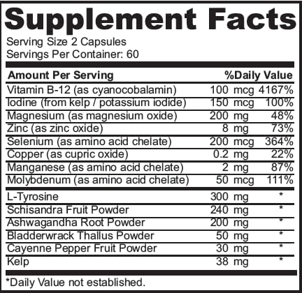 Sigmaceutical Thyroid Wellness Blend Zinc, Selenium & Iodine Complex Capsule 120 Count