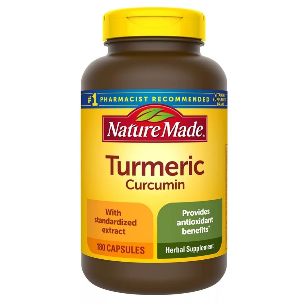 Nature Made Turmeric Curcumin 500 mg Capsules, 180 Count