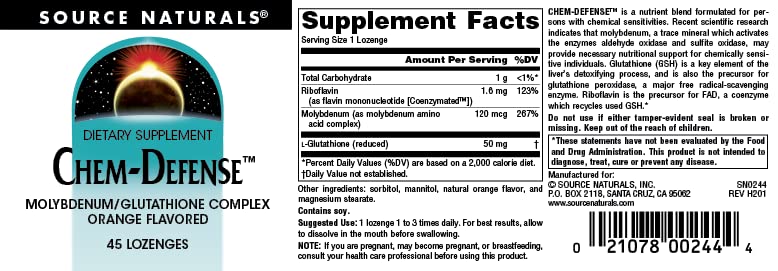 Source Naturals Chem-Defense Lozenges 45