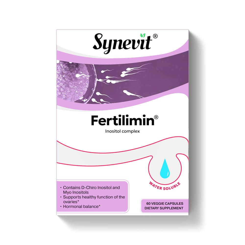 Synevit Fertilimin Fertility Supplement for Women – Supports Ovulation, Hormonal Balance, PCOS & Regular Cycles Capsules, 60 Count