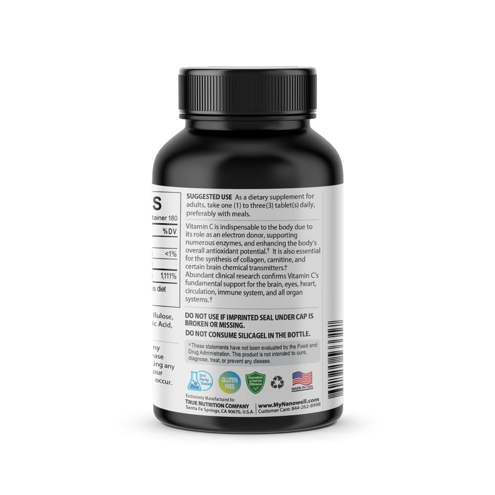 NANOWELL Acerola Cherry Vitamin C 1000mg Tablets, 720 Count