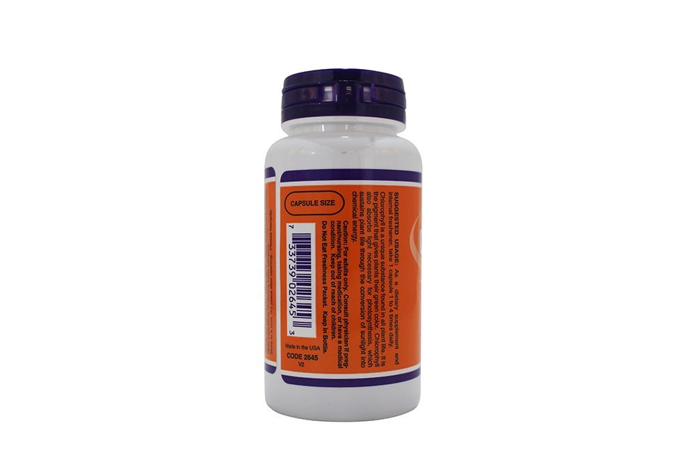 NOW Foods Chlorophyll 100 mg Capsules, 90 Count