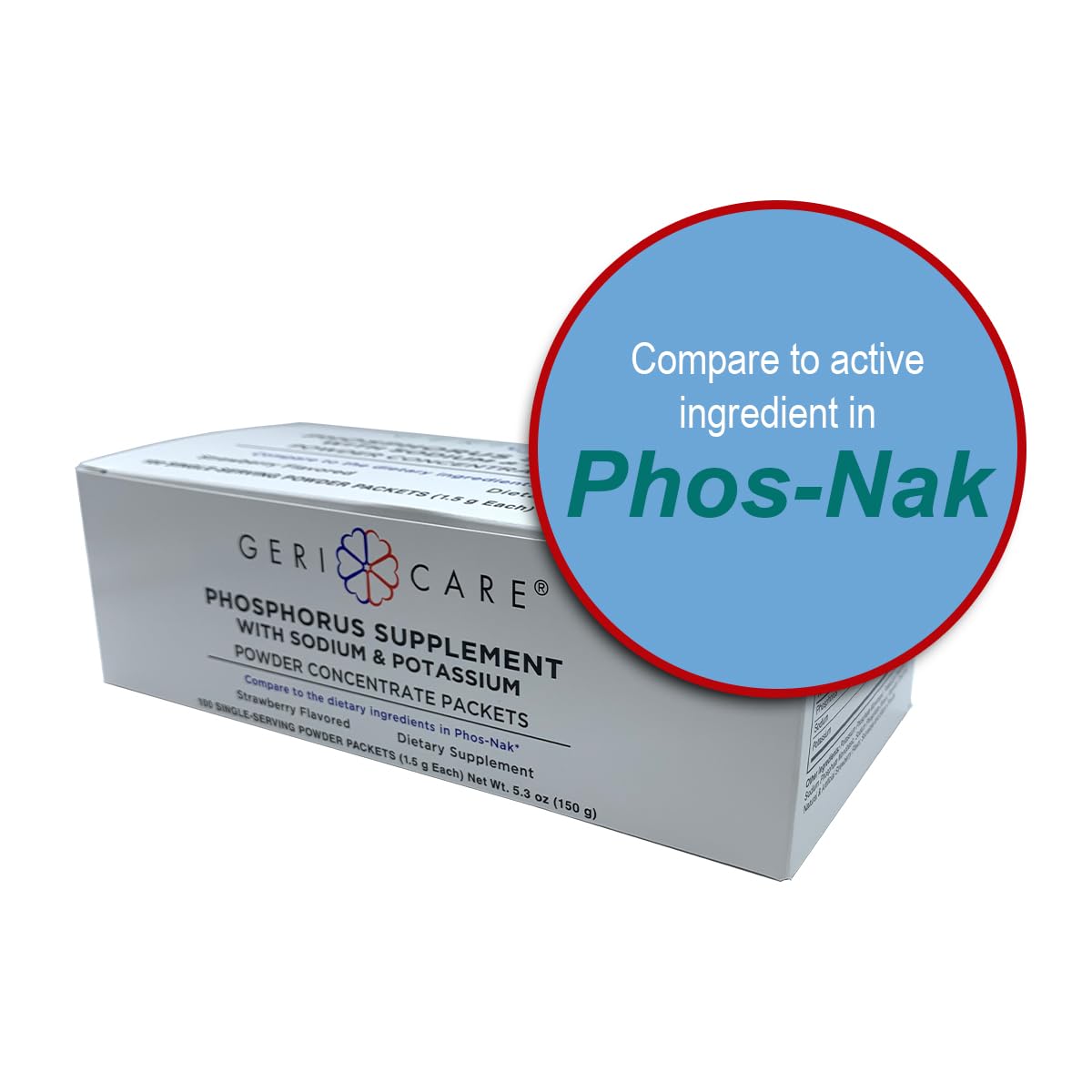 GeriCare Phosphorus Supplement Powder Packets, 100 Count