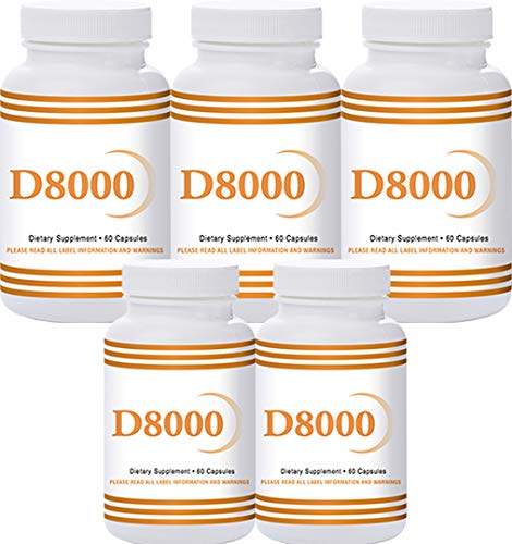 Natural Living Vitamin D3 8000 IU Capsules, 300 Capsules