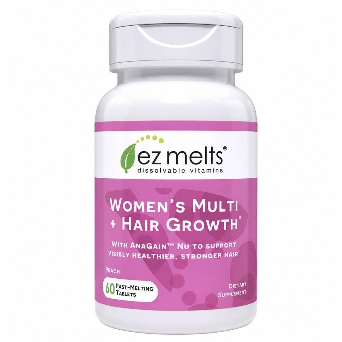 EZ Melts Women's Multi + Hair Growth Daily Multivitamin Tablet, 60 Count