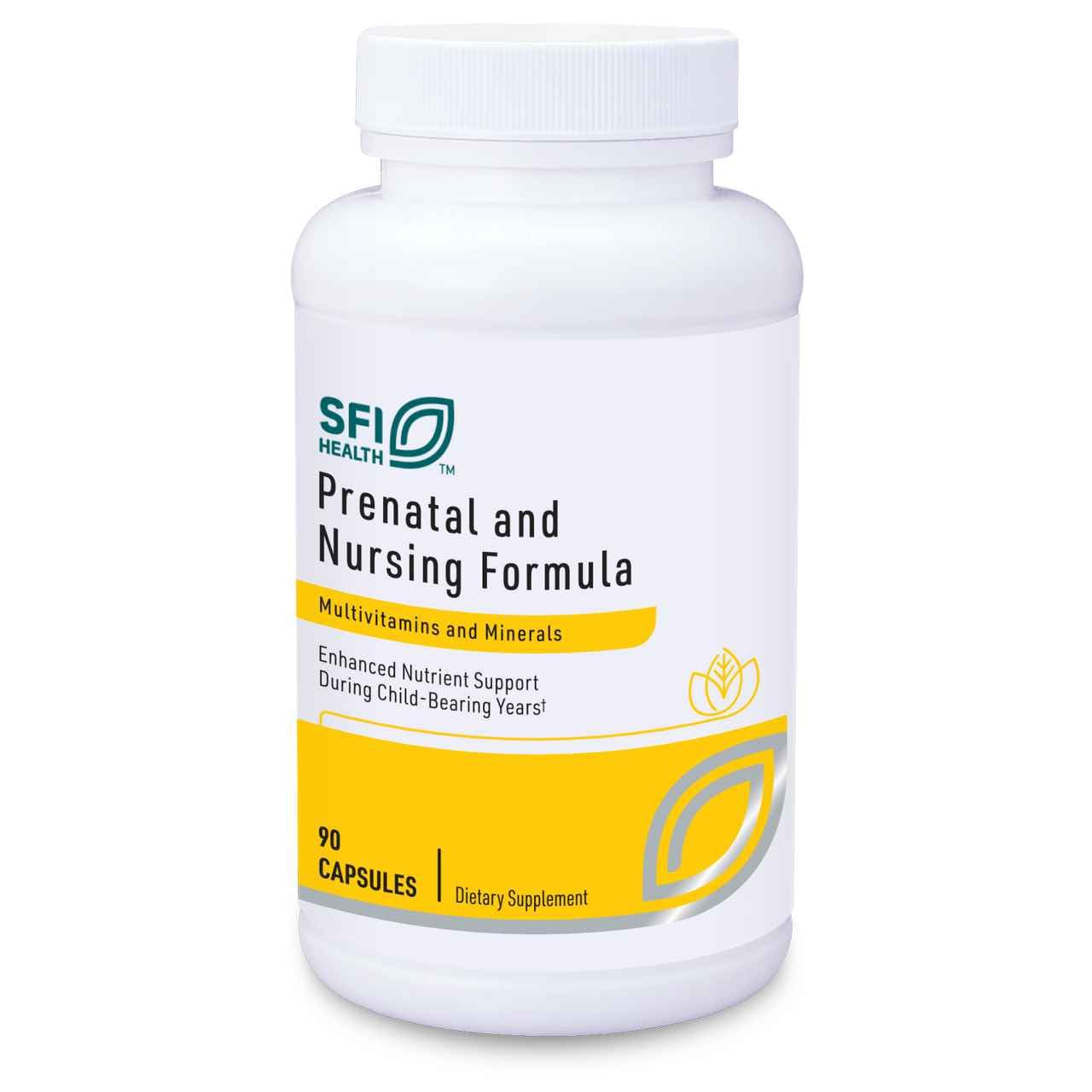 SFI Health Klaire Labs Prenatal & Nursing Multivitamin Capsules, 90 Count