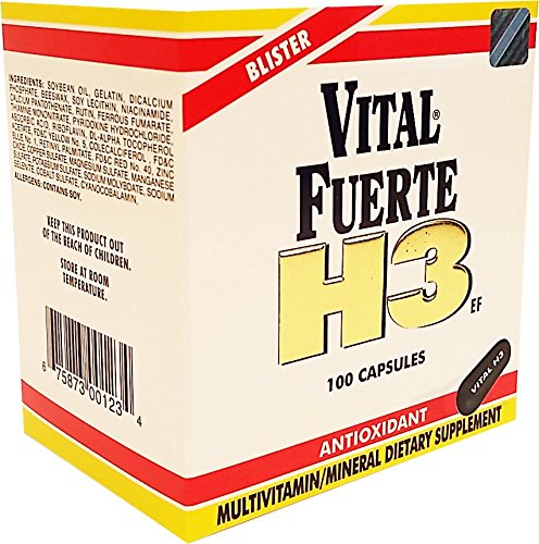 Vital Fuerte H3 100 Capsule Multivitaminico, 1 Count