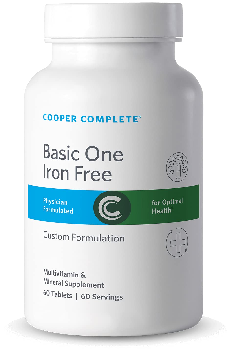 Cooper Complete Basic One Iron Free One A Day Multivitamin Tablet, 180 Tablets