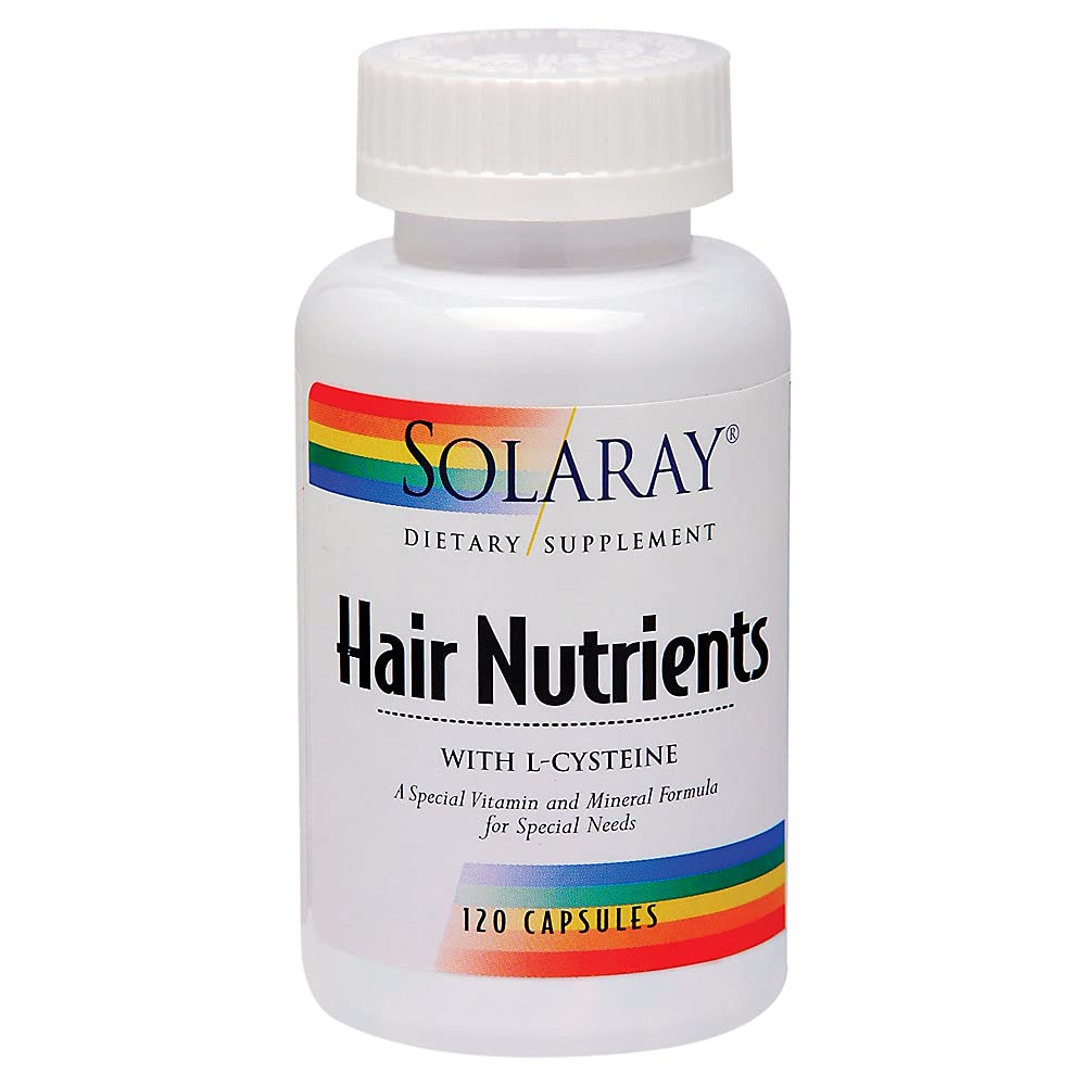 SOLARAY Hair Nutrients with L-Cysteine Capsules, 120 Capsules