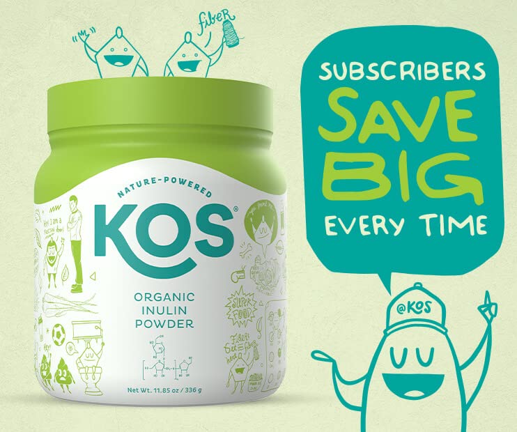 KOS Organic Inulin Powder, 112 Servings